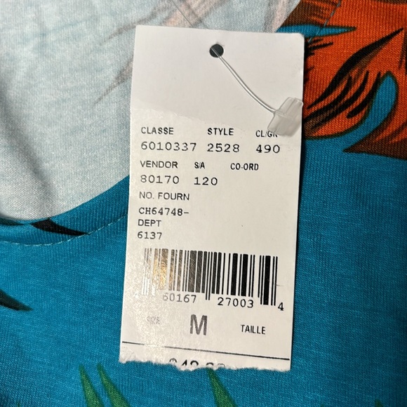 Melanie Lynn knit printed top size Medium - Picture 3 of 4